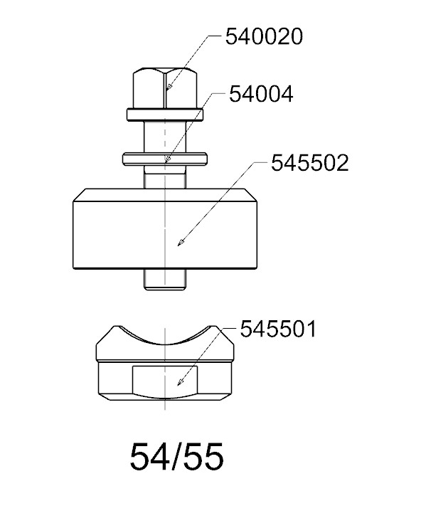 PERFORADOR REDONDO PARA CHAPA  FORZA  SERIE 54